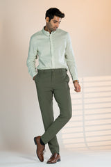 Chandigarh Green Seersucker Stripes Pants