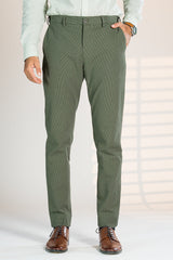 Chandigarh Green Seersucker Stripes Pants