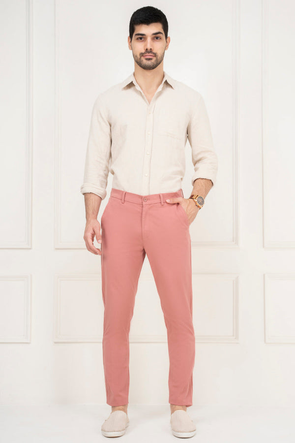 pink chino pants for men