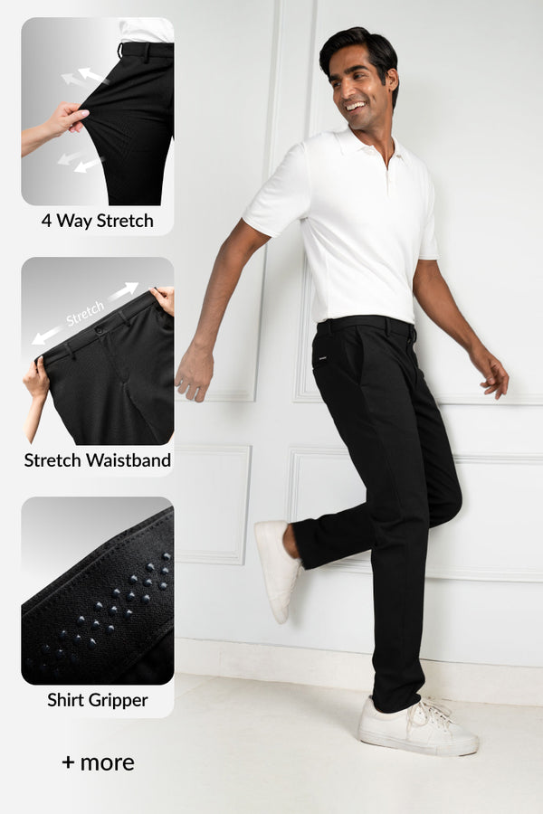 Bangalore Black Power-Stretch Pants