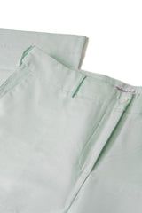 Ice Green Cotton Linen Pants