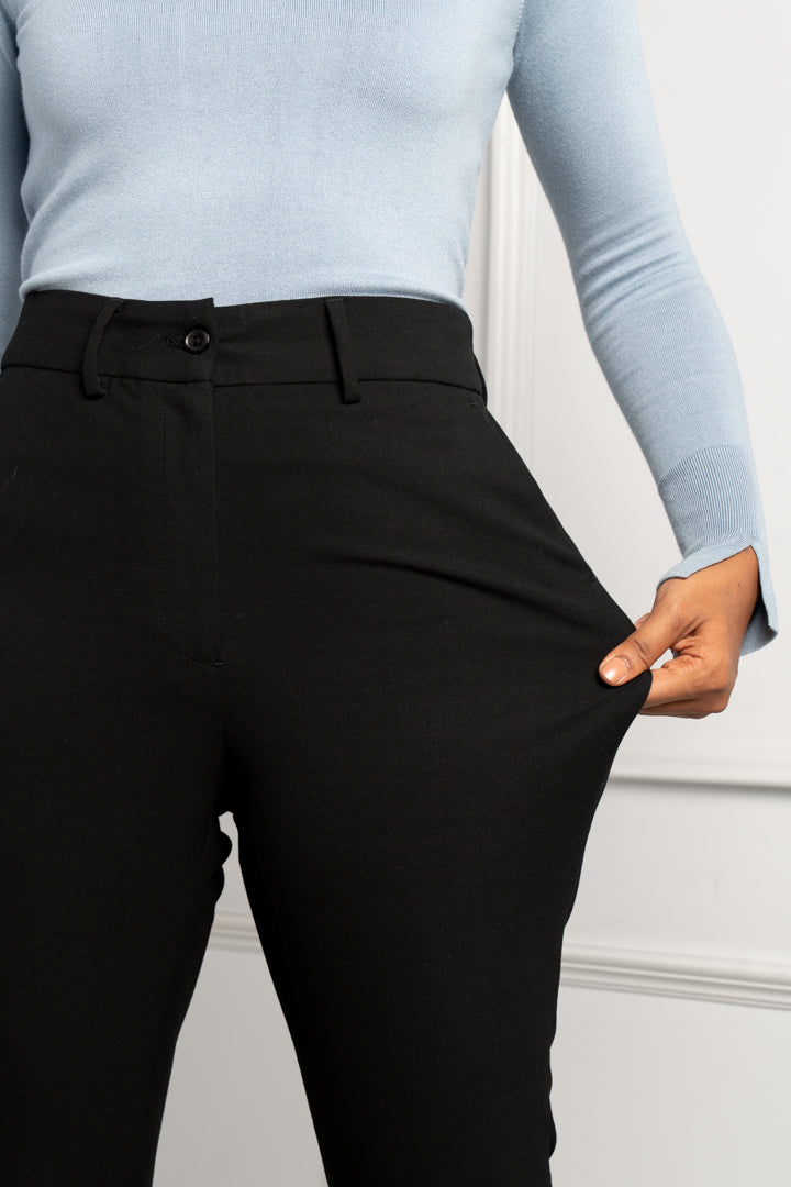 Ebony Black Stretch Pants