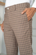 Custom fit Dress pant trousers in a stretch navy Poly Viscose fabric