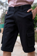 Custom fit Dress pant trousers in a stretch navy Poly Viscose fabric