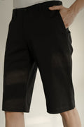 Custom fit Dress pant trousers in a stretch navy Poly Viscose fabric