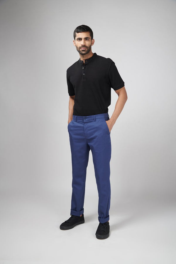 Mumbai Blue Stretch Chino