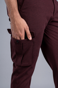 Custom fit Dress pant trousers in a stretch navy Poly Viscose fabric