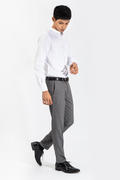 Custom fit Dress pant trousers in a stretch navy Poly Viscose fabric