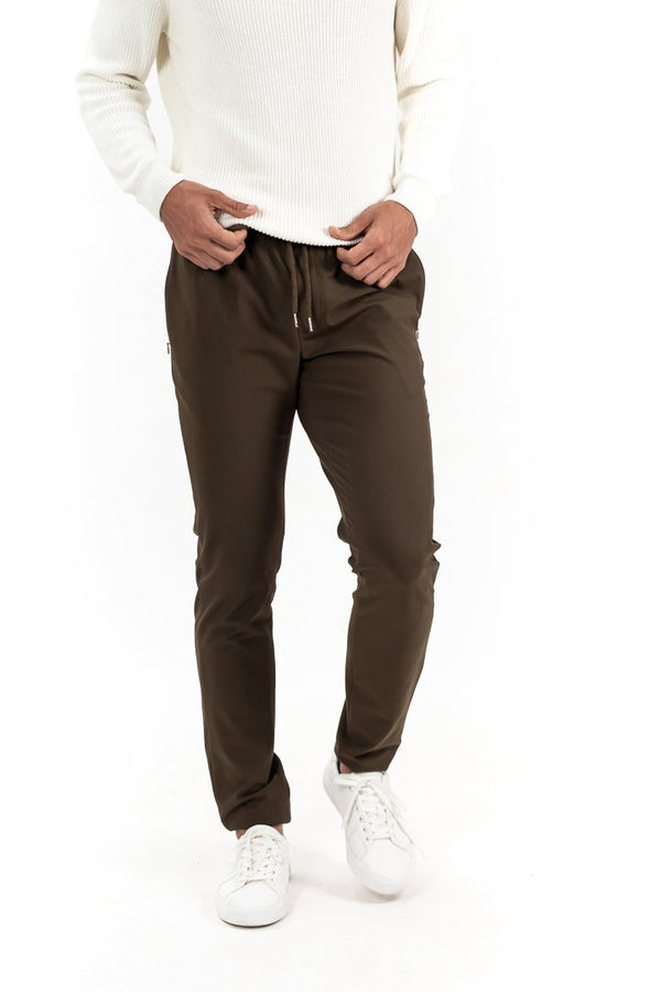 Army Olive Stretch Joggers for men