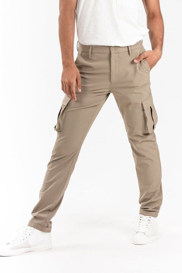 Desert Khaki Stretch Cargo Pants