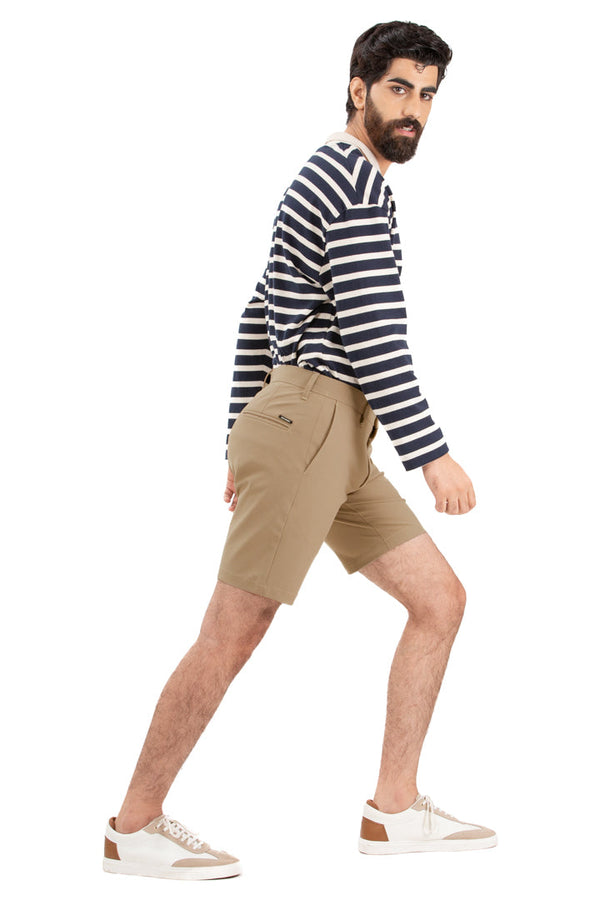 Camel Stretch Chino Shorts