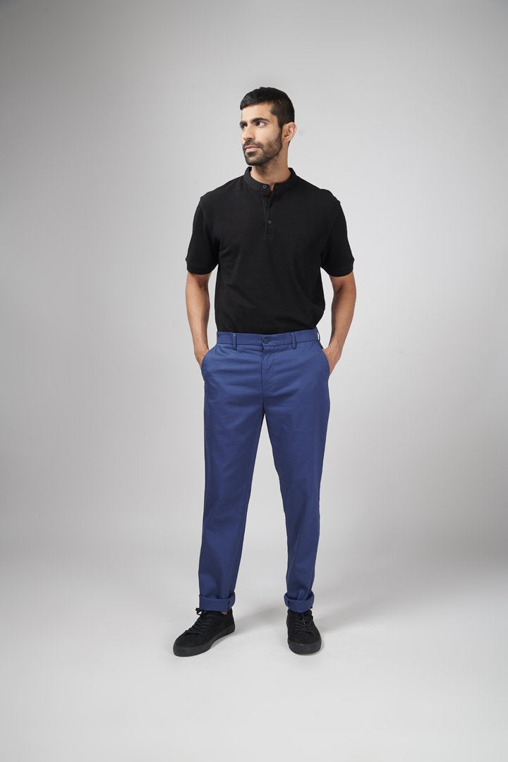Mumbai Blue Stretch Chino