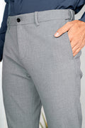 Custom fit Dress pant trousers in a stretch navy Poly Viscose fabric