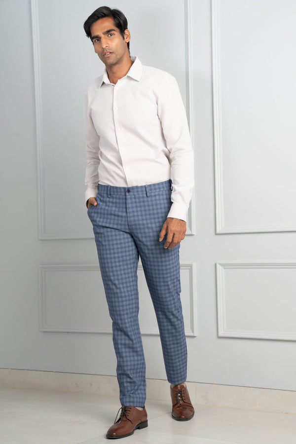 buy blue premium wool pant