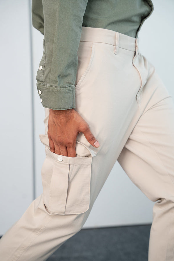 Beige Cargo Pants