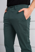 Custom fit Dress pant trousers in a stretch navy Poly Viscose fabric