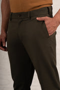 Custom fit Dress pant trousers in a stretch navy Poly Viscose fabric