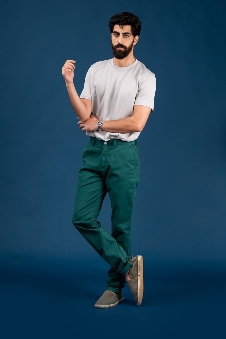 Forest Green Stretch Chinos