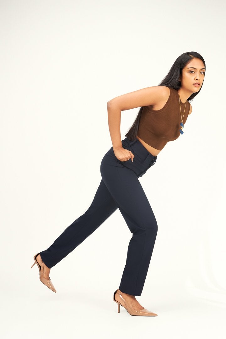 Eco Navy Stretch Pants