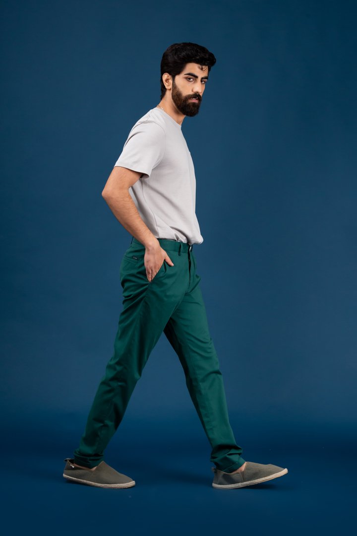 Forest Green Stretch Chinos