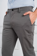 Custom fit Dress pant trousers in a stretch navy Poly Viscose fabric