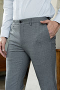 Custom fit Dress pant trousers in a stretch navy Poly Viscose fabric