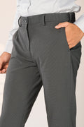 Custom fit Dress pant trousers in a stretch navy Poly Viscose fabric