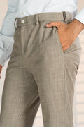 Custom fit Dress pant trousers in a stretch navy Poly Viscose fabric