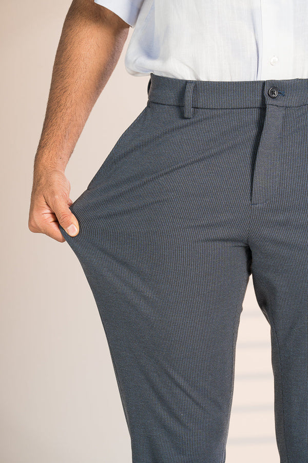 Storm Grey Houndstooth Power-Stretch Pants