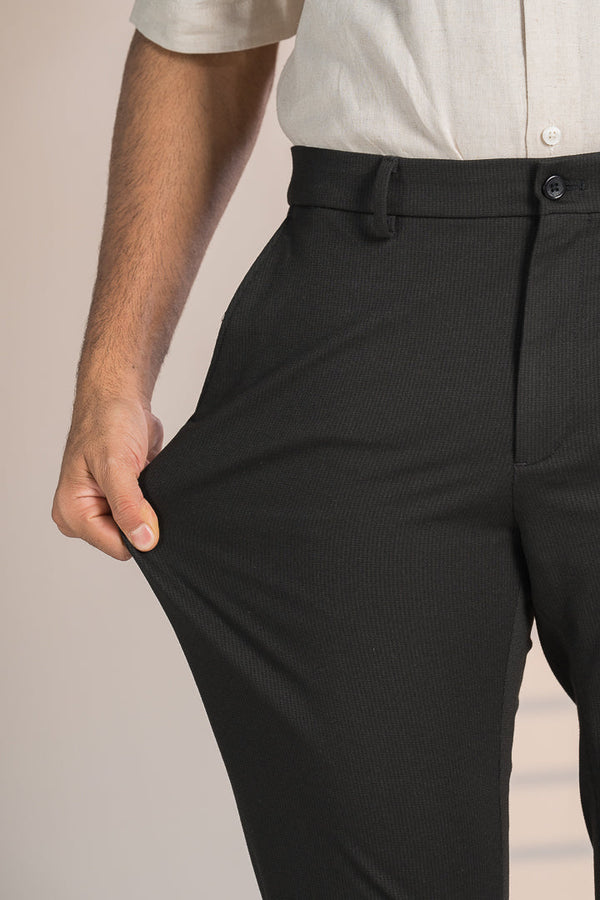 Double Black Houndstooth Power-Stretch Pants