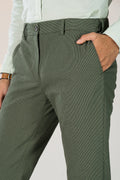 Custom fit Dress pant trousers in a stretch navy Poly Viscose fabric