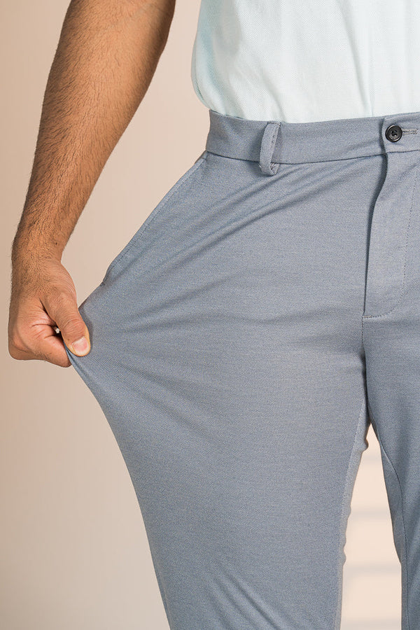 Steel Grey Power-Stretch Pants