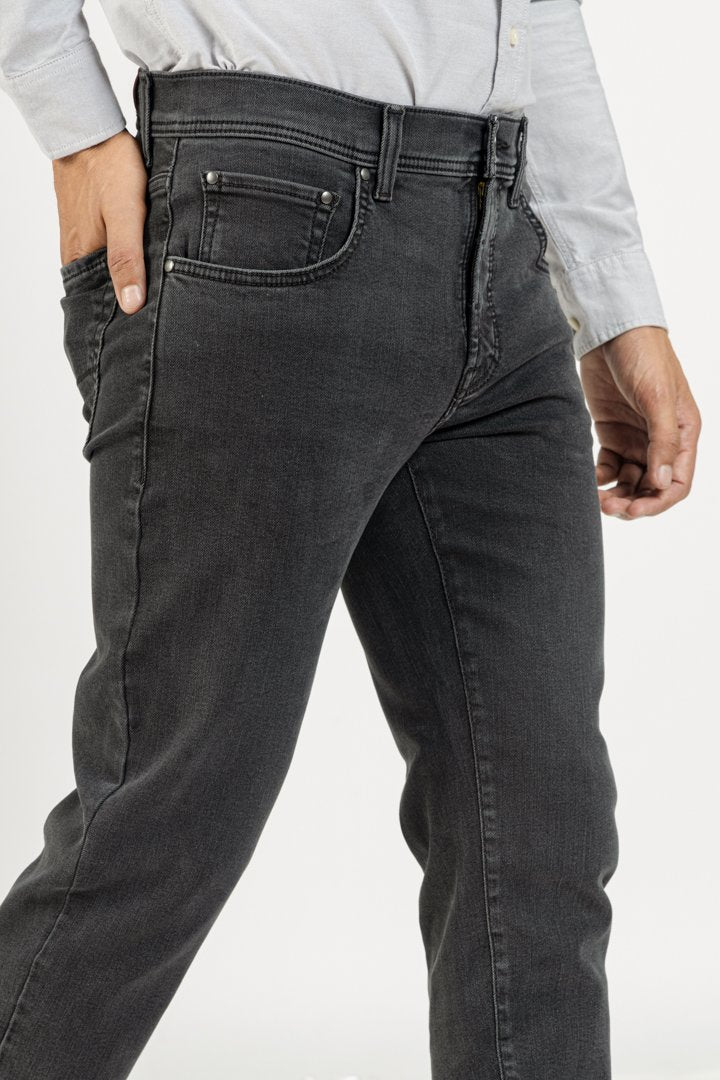 Charcoal Grey Power-Stretch Slim Fit Jeans