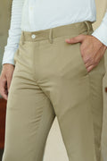 Custom fit Dress pant trousers in a stretch navy Poly Viscose fabric