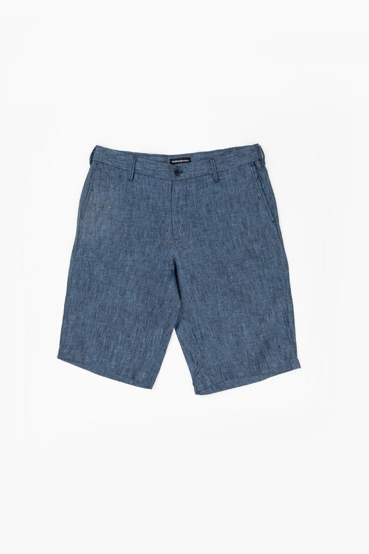 100% Linen Ink Blue shorts