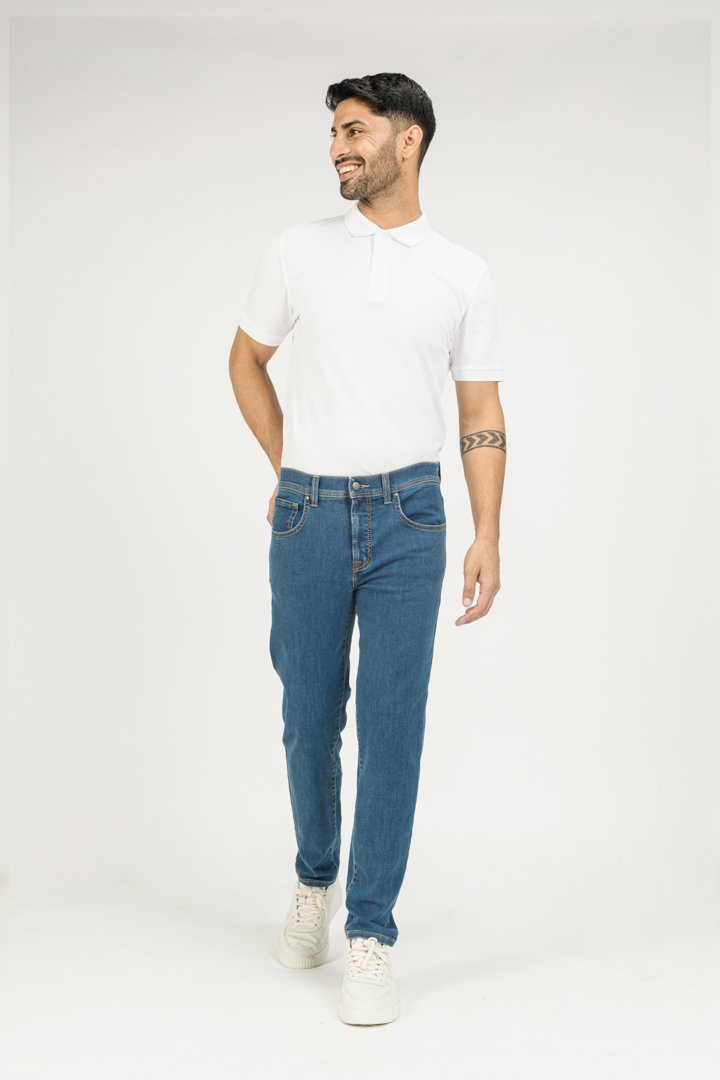 Royal Blue Power-Stretch Slim Fit Jeans