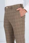 Custom fit Dress pant trousers in a stretch navy Poly Viscose fabric