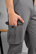 Custom fit Dress pant trousers in a stretch navy Poly Viscose fabric