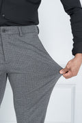 Custom fit Dress pant trousers in a stretch navy Poly Viscose fabric