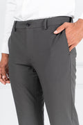 Custom fit Dress pant trousers in a stretch navy Poly Viscose fabric