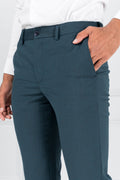 Custom fit Dress pant trousers in a stretch navy Poly Viscose fabric