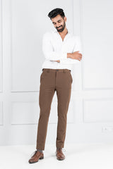 Dark Brown Stretch Formal Pants