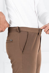 Dark Brown Stretch Formal Pants