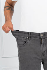 Charcoal Grey Power-Stretch Slim Fit Jeans