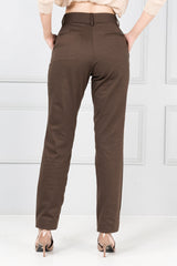 Dark Brown Power-Stretch Pants - Women