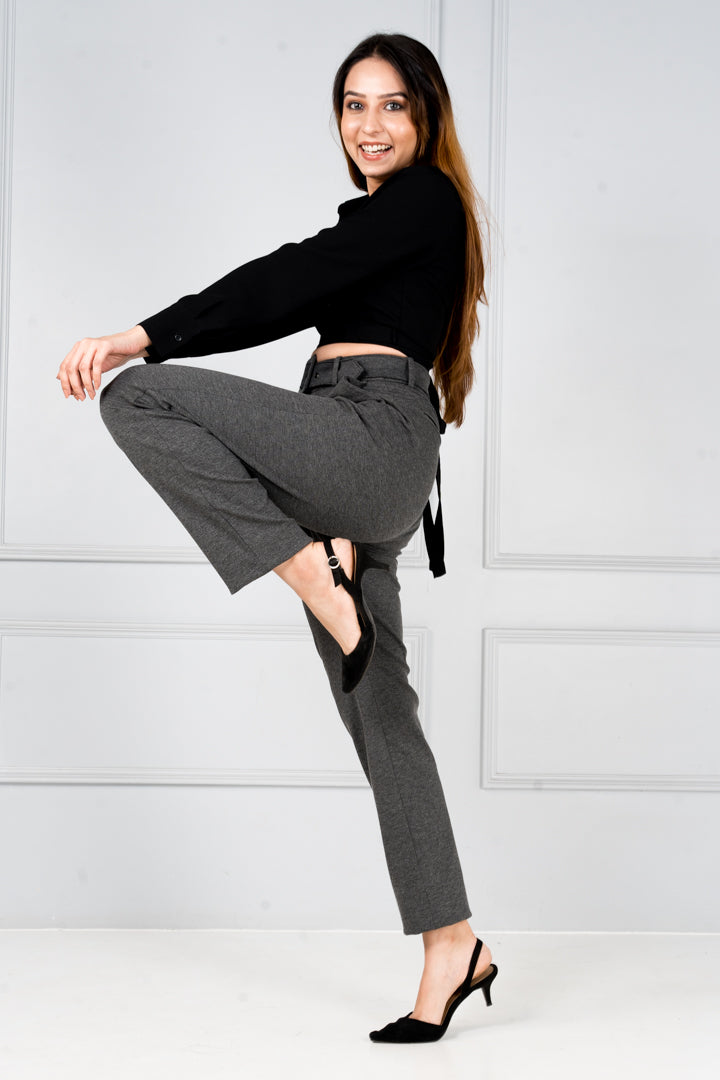 Charcoal Power-Stretch Pants - Women