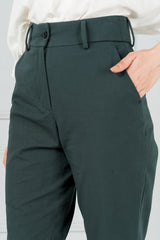 Forest Green Stretch Chinos - Women